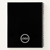 Logo Zakelijk Bedrijfs Minimaal  Notitieboek (Achterkant)