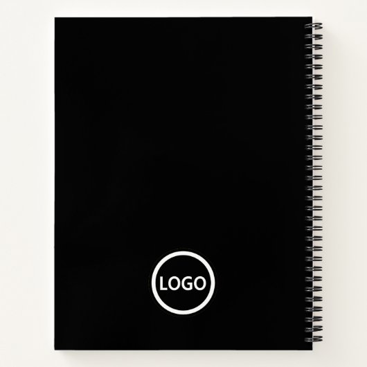 Logo Zakelijk Bedrijfs Minimaal  Notitieboek (Achterkant)