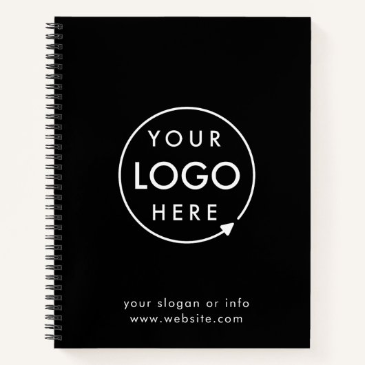 Logo | Zakelijk Bedrijfs Minimaal Notitieboek (Voorkant)