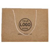 Logo Zakelijk Bedrijfs Rustiek Kraft Bedrijf Groot Cadeauzakje (Achterkant)
