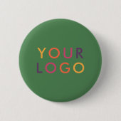 Logo Zakelijk Branding Sjabloon Groen Ronde Button 5,7 Cm (Voorkant)