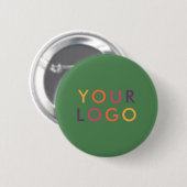 Logo Zakelijk Branding Sjabloon Groen Ronde Button 5,7 Cm (Voorkant /achterkant)