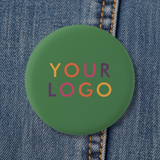 Logo Zakelijk Branding Sjabloon Groen Ronde Button 5,7 Cm