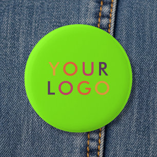 Logo Zakelijk Branding Sjabloon Levendig Groen Ronde Button 5,7 Cm