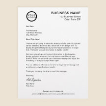Logo Zakelijk Brief Ondertekening Sjabloon Wit