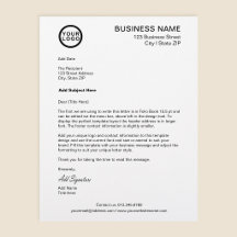 Logo Zakelijk Brief Onderwerp Regel Handtekening