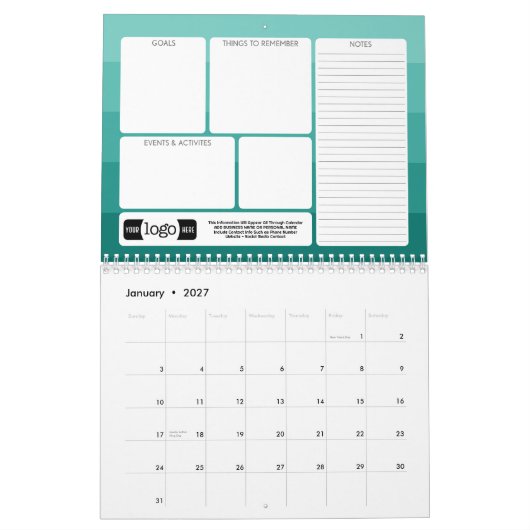 Logo Zakelijk Cadeau - Doel, Dingen om te Doen Kalender (Jan 2027)