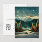 Logo Zakelijk Kerst Landschap Wenskaart Briefkaart (Voorkant / Achterkant)