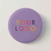 Logo Zakelijk Merktemplate Paars Ronde Button 5,7 Cm (Voorkant)