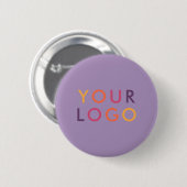 Logo Zakelijk Merktemplate Paars Ronde Button 5,7 Cm (Voorkant /achterkant)