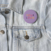 Logo Zakelijk Merktemplate Paars Ronde Button 5,7 Cm (In situ)
