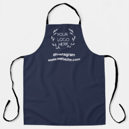 Logo Zakelijk Modern Minimaal Bedrijf navyblauw  Schort