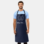 Logo Zakelijk Modern Minimaal Bedrijf navyblauw Schort (Gedragen)