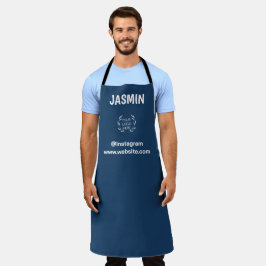 Logo Zakelijk Modern Minimaal Bedrijfsmerk Blauw Schort