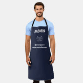 Logo Zakelijk Modern Minimaal marineblauw Schort (Gedragen)