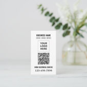 Logo Zakelijk QR-code Aangepast Werk Visitekaartje (Staand voorkant)