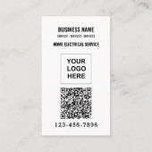 Logo Zakelijk QR-code Aangepast Werk Visitekaartje (Achterkant)