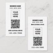 Logo Zakelijk QR-code Aangepast Werk Visitekaartje (Voorkant / Achterkant)