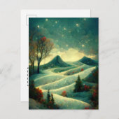 Logo Zakelijk Whimsical Kerstmis Valley Ansichtkaa Briefkaart (Voorkant / Achterkant)