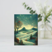 Logo Zakelijk Whimsical Kerstmis Valley Ansichtkaa Briefkaart (Staand voorkant)