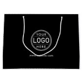 Logo Zakelijk Zwart Bedrijf Eenvoudig Groot Cadeauzakje (Voorkant)