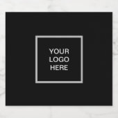 Logo Zakelijk Zwart Minimalistisch Bedrijf Bier Etiket (Enkel label)