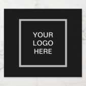 Logo Zakelijk Zwart Minimalistisch Bedrijf Likeurfles Etiket (Enkel label)