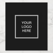 Logo Zakelijk Zwart Minimalistisch Bedrijf Wijn Etiket (Enkel label)