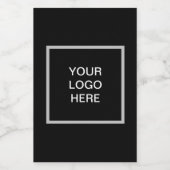 Logo Zakelijk Zwart Minimalistisch Bedrijf Wijn Etiket (Enkel label)