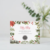 Logo Zakelijke feestelijke kerstklanten Feestdagenkaart (Staand voorkant)