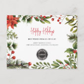 Logo Zakelijke feestelijke kerstklanten Feestdagenkaart (Voorkant)