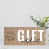 Logo Zakelijke Giftcertificaat (Staand voorkant)