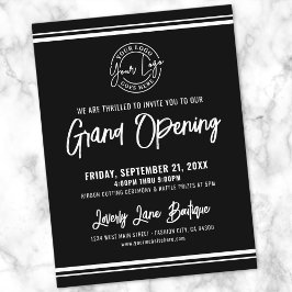 Logo Zakelijke Grand Opening Briefkaart