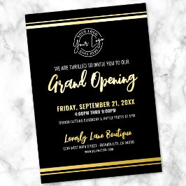 Logo Zakelijke Grand Opening Folie Uitnodiging