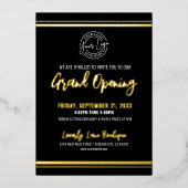 Logo Zakelijke Grand Opening Folie Uitnodiging (Voorkant)