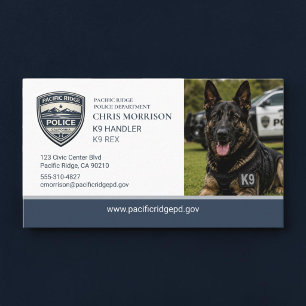 Logo Zakelijke Kaart voor Politie K9 Eenheid Visitekaartje