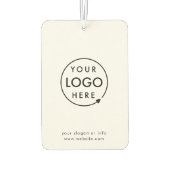 Logo | Zakelijke minimale schone, eenvoudige auto Luchtverfrisser (Achterkant)