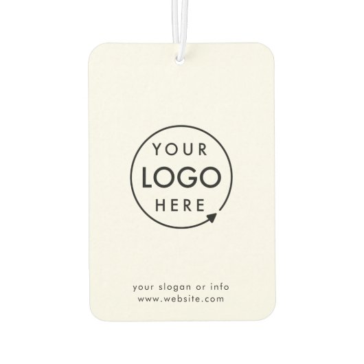 Logo | Zakelijke minimale schone, eenvoudige auto Luchtverfrisser (Achterkant)