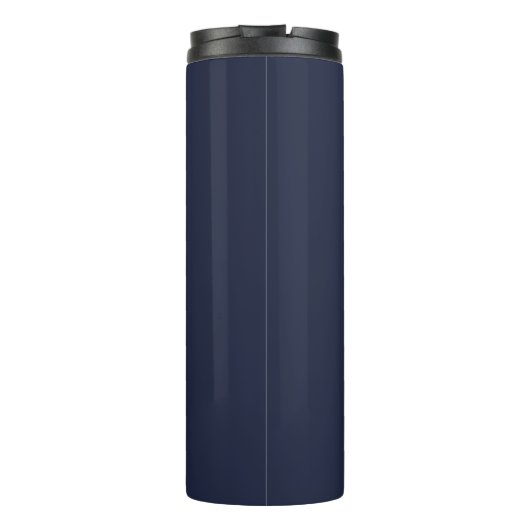 Logo | Zakelijke onderneming Navy Blue Thermosbeker (Achterkant)