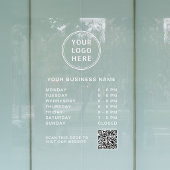 Logo Zakelijke Openingstijden QR Code Raamsticker