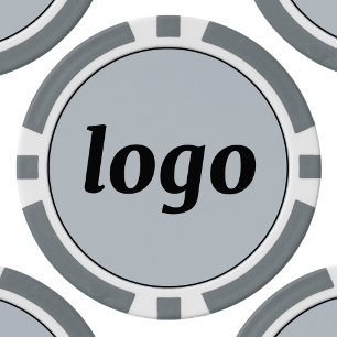 Logo Zakelijke Promotionele Branding Poederblauw Poker Chips