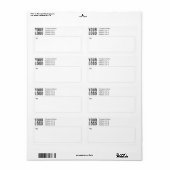 Logo Zakelijke verzendlabels Retouradres Etiket (Full Sheet)