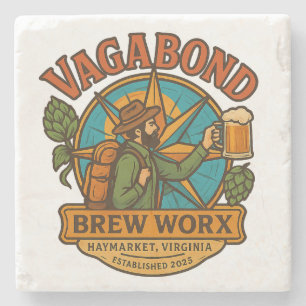 Logo Zandsteen Coaster Stenen Onderzetter