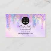 Logo Zeap Holograaf Drip Cosmetics Nails Paars Visitekaartje (Achterkant)