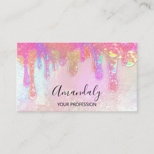 Logo Zeap Holograaf Drip Cosmetics Roos Visitekaartje (Voorkant)