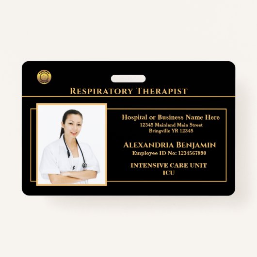 Logo ziekenhuis voor personeelsfotonaam personalis badge (Voorkant)