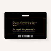 Logo ziekenhuis voor personeelsfotonaam personalis badge (Achterkant)