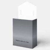 Logo zilveren glittersparels schoonheidssalon bedankdoosjes (Geopend)