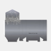 Logo zilveren glittersparels schoonheidssalon bedankdoosjes (Uitgevouwen)