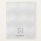 Logo zilveren monogram initialen 2022 planner (Achterkant)